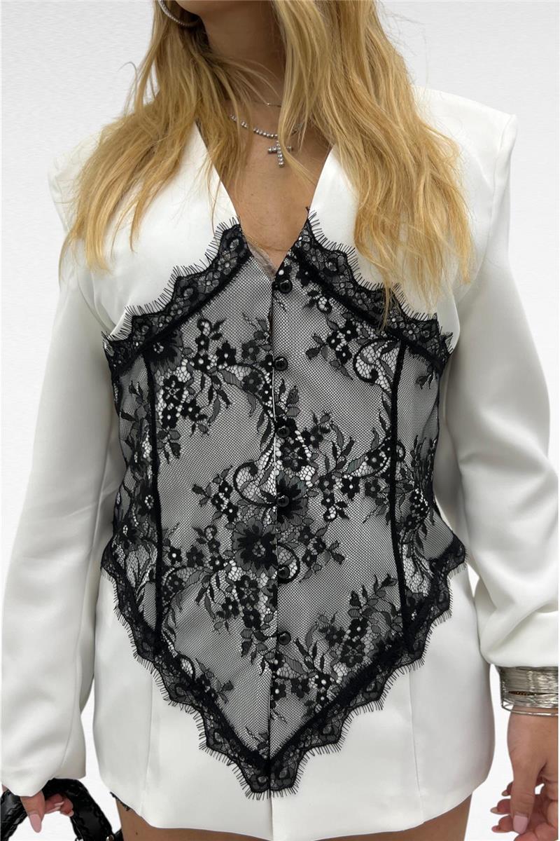 giacca avvitata con pizzo elegant